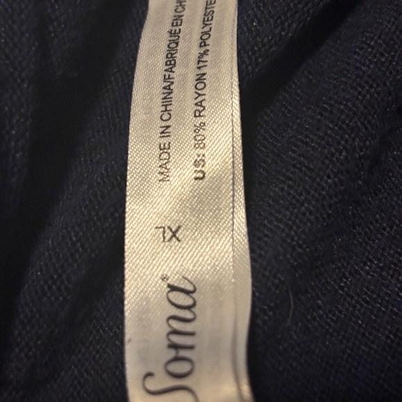 Navy blue Soma button down pajama set XL - Picture 2 of 2